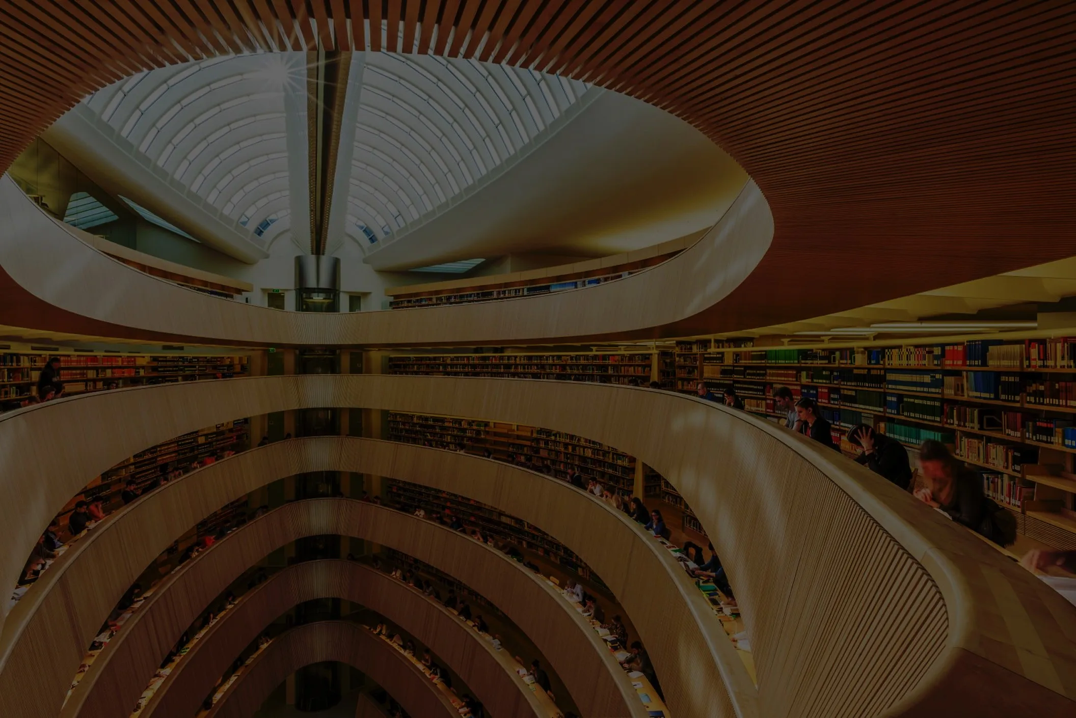 Das Atrium der Bibliothek der ETH Zürich